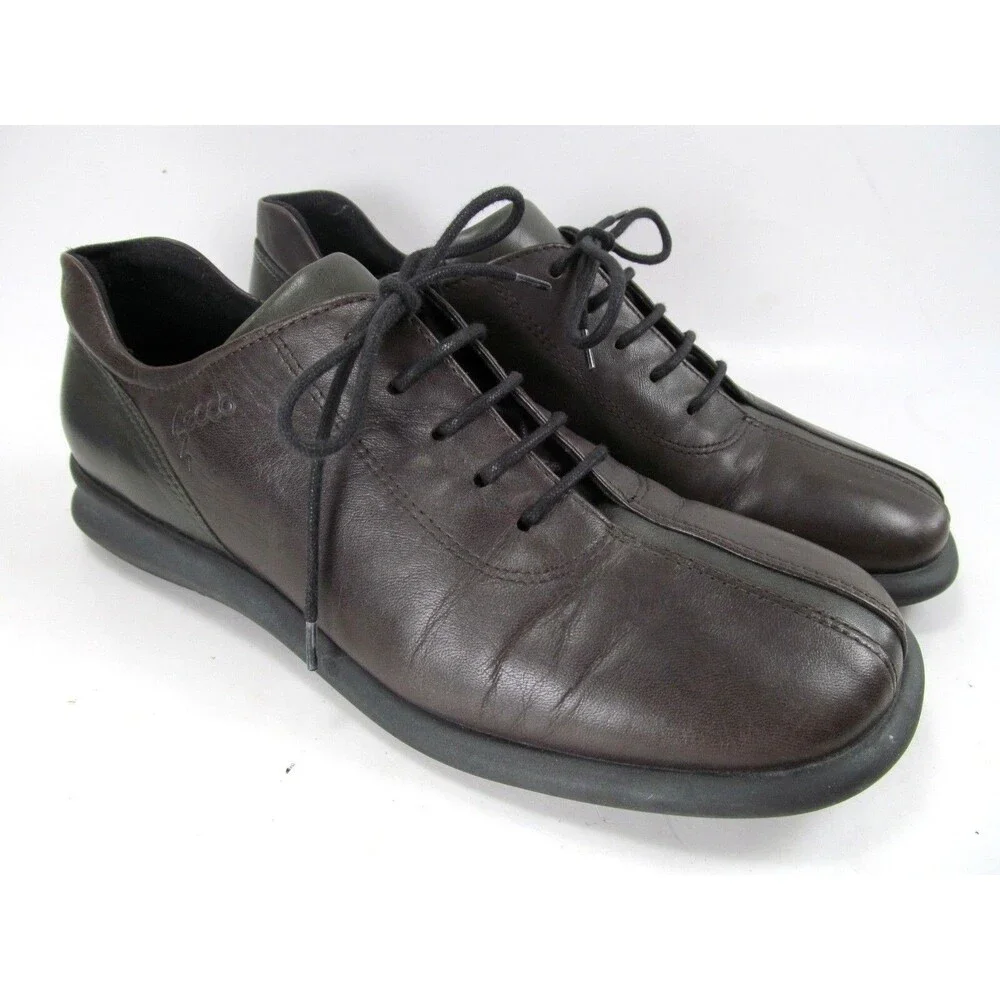 ECCO Brown Leather Lace Up Casual Oxford Shoes Women's Size US 7-7.5